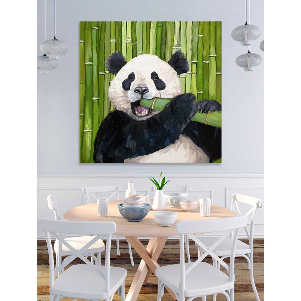 Panda Pals - Bamboo Chomp Canvas Print