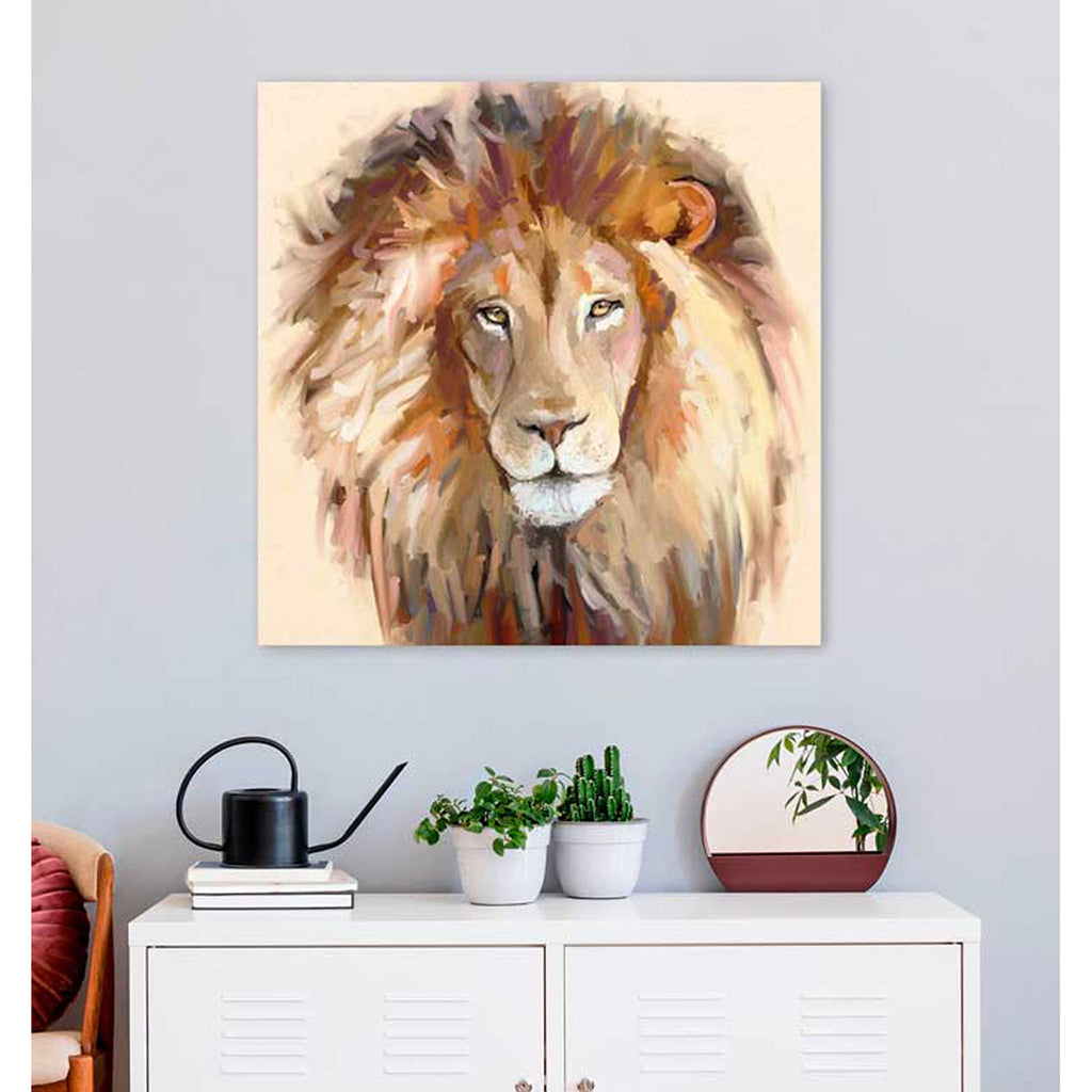 Portrait Of A Proud Lion Canvas Print