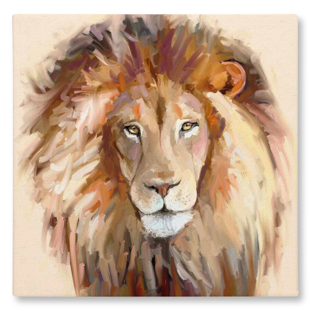 Portrait Of A Proud Lion Giclée Canvas Print Wall Art