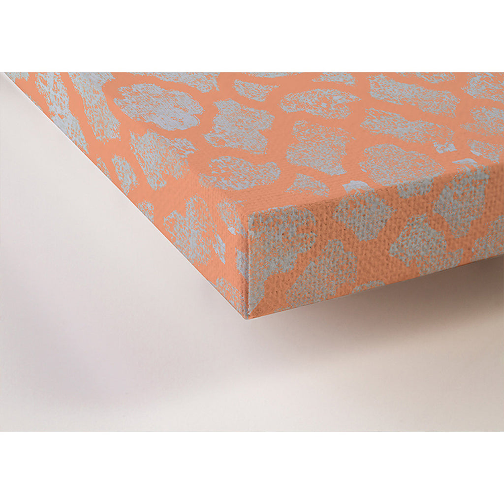 Trendy Trunk on Patterned Coral Giclée Canvas Print DSP