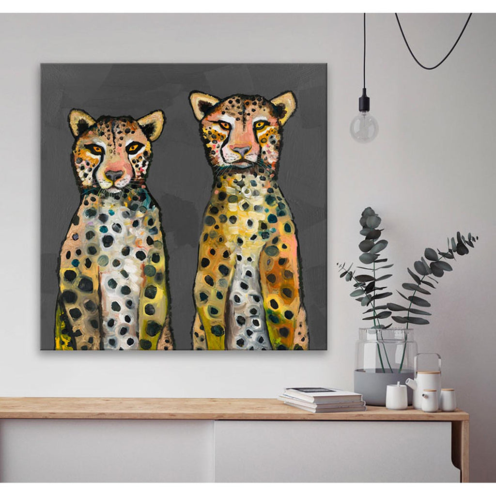 Two Wild Cheetahs Canvas Print - ShopZoo