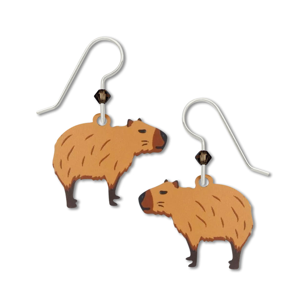 SIENNA SKY CAPYBARA BROWN EARRINGS