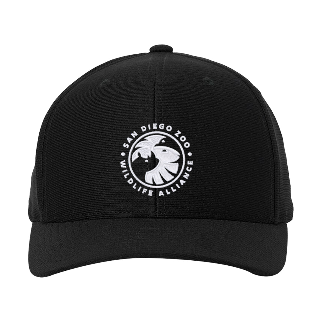 TRAVIS MATHEW BAHAMA HEATER FLEX FIT SDZWA LOGO GOLF HAT BLACK
