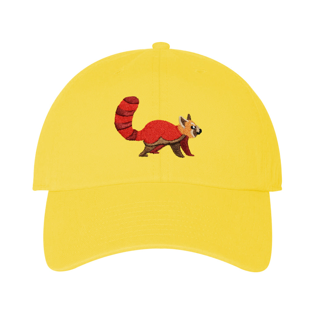 RED PANDA SUNNY YELLOW BASEBALL HAT CAP SDZ ADULT