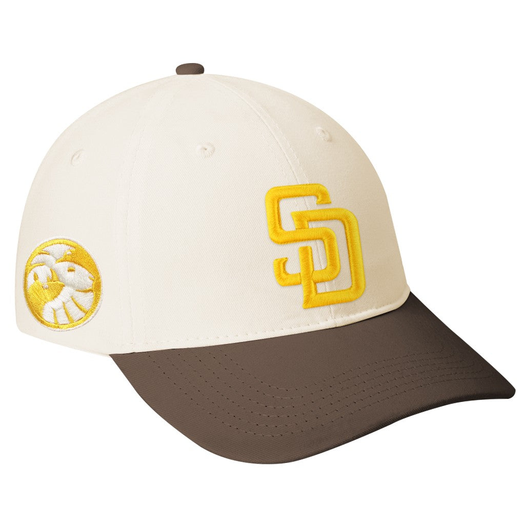 SAN DIEGO PADRES AND SDZWA COLLABORATION BASEBALL CAP 940 CREAM AND WALNUT BROWN