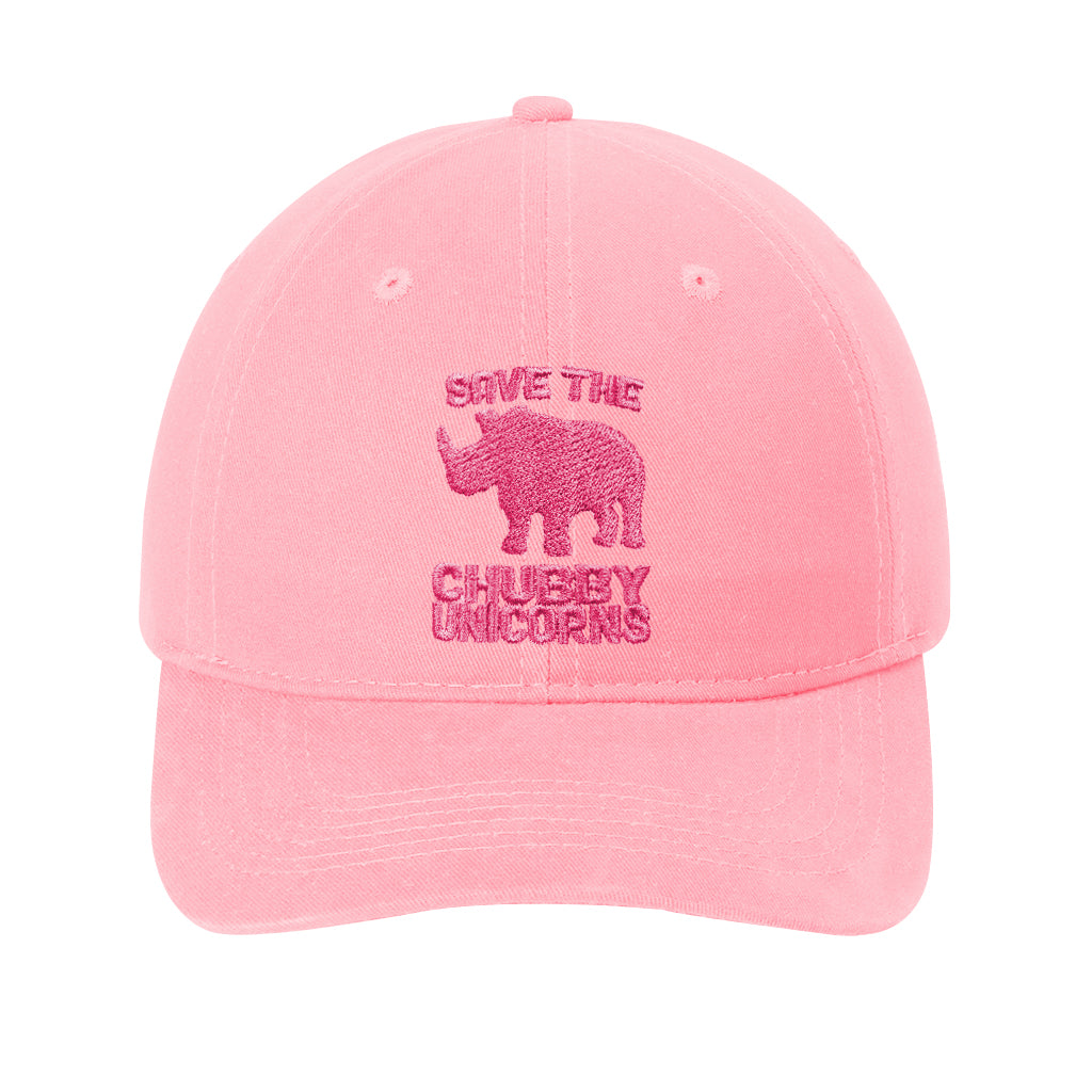Save The Chubby Unicorns Baseball Cap - Tonal Pink