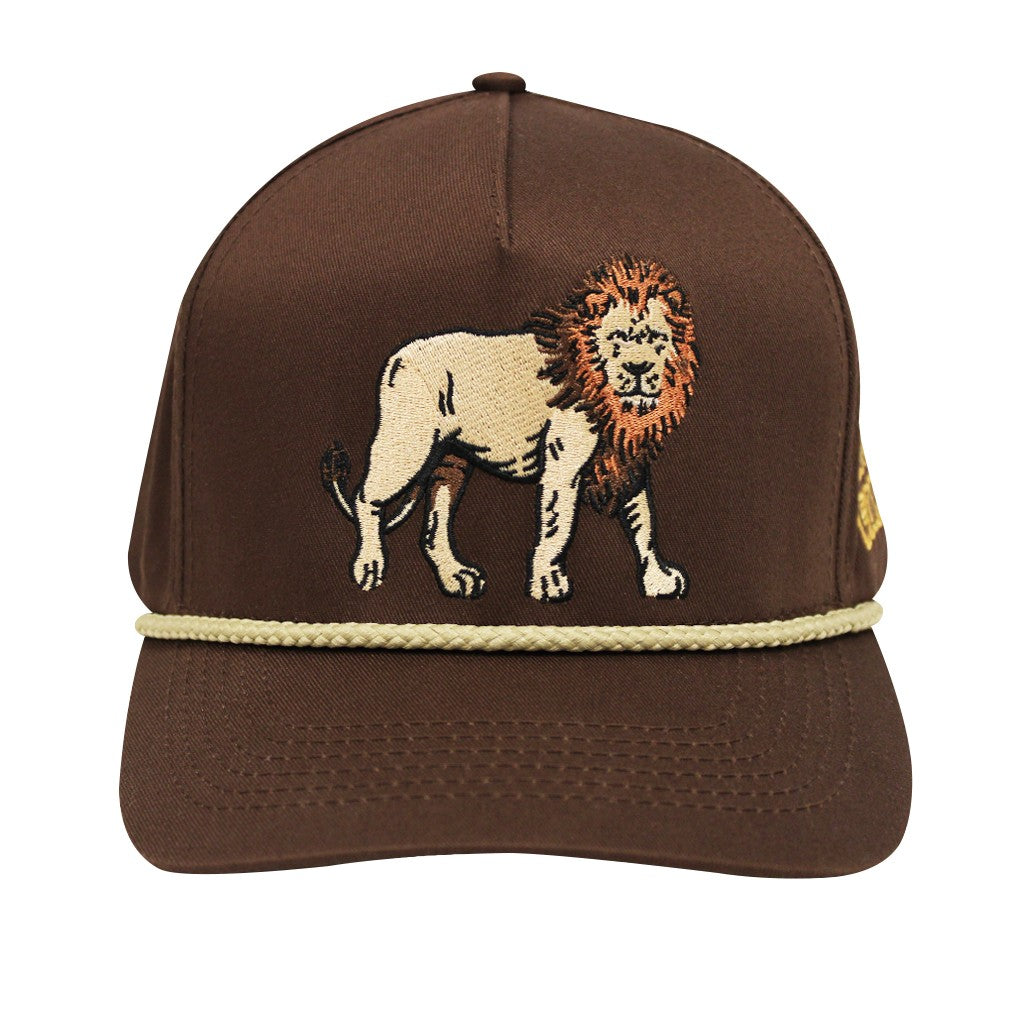 WORLD FAMOUS SAN DIEGO ZOO LION BROWN WITH TAN CORD TRIP BASEBALL CAP HAT
