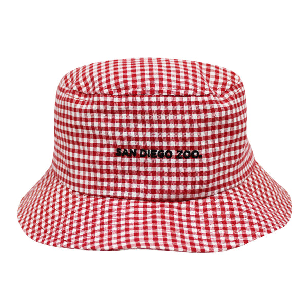 Gingham Panda Bucket Hat - ShopZoo