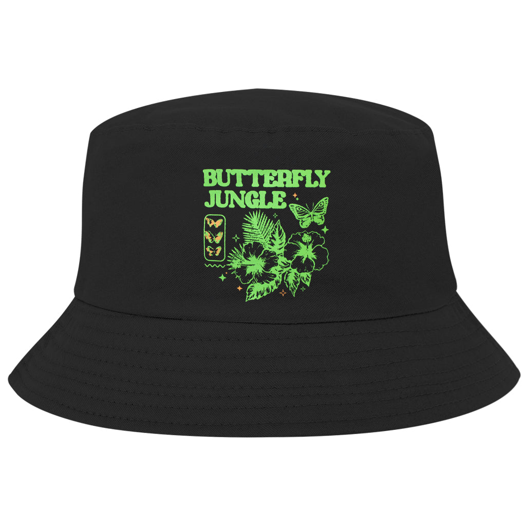 Hibiscus & Butterfly Reversible Bucket Hat