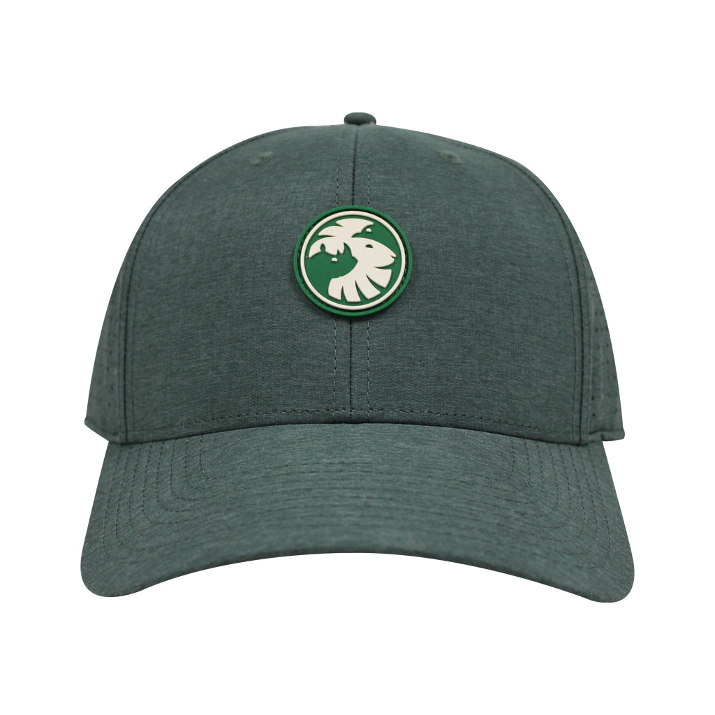 PERFORMANCE MESH ICON BUG LOGO HEATHER GREEN BASEBALL CAP HAT SDZWA