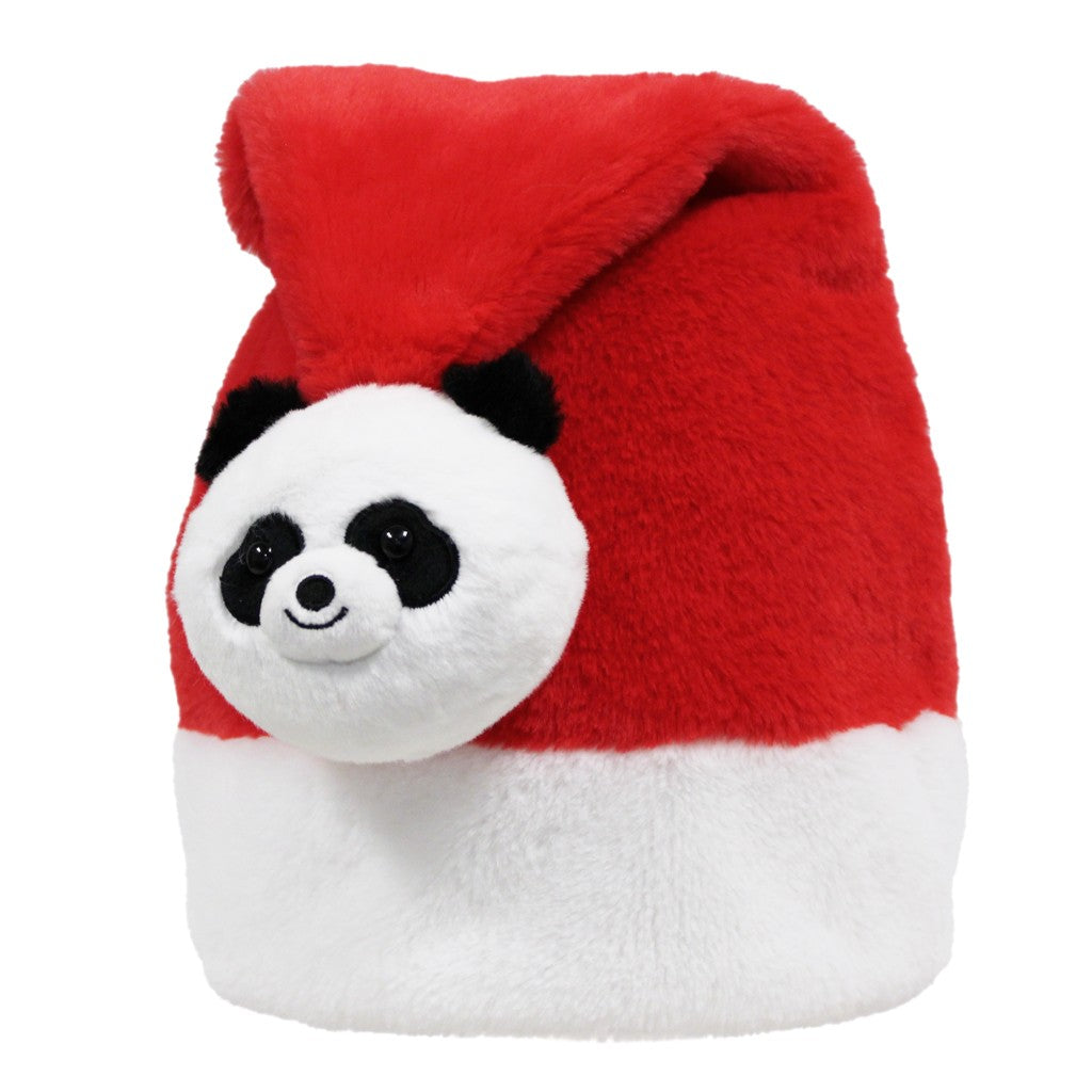plush santa hat with panda head puff peluches christmas 