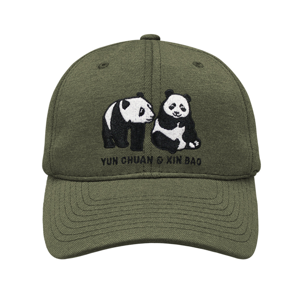 PANDA YUN CHUAN & XIN BAO OLIVE HEATHER BASEBALL CAP HAT