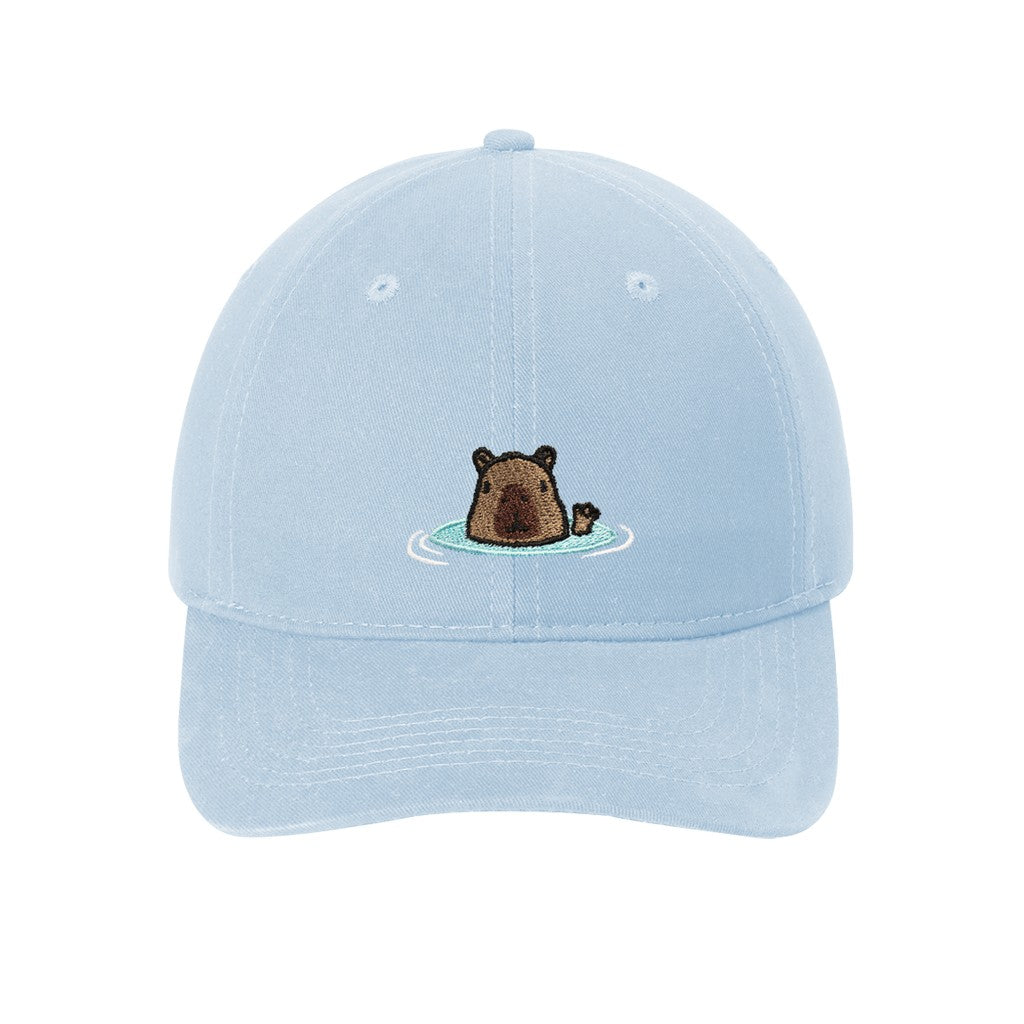 CAPY HI FLOATING CAPYBARA KIDS YOUTH LIGHT BLUE BASEBALL CAP HAT SAN DIEGO ZOO