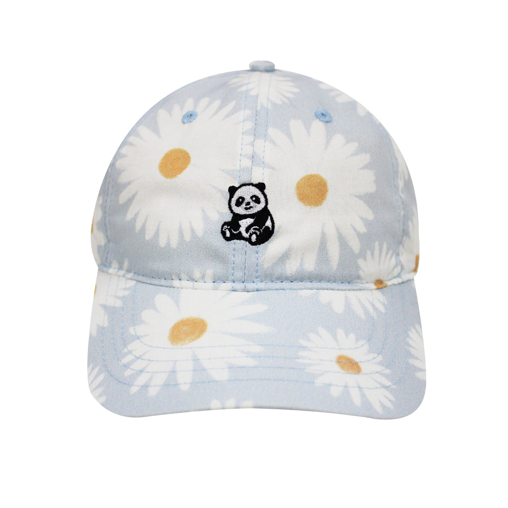 KIDS YOUTH EMBROIDERED PANDA ON BLUE BACKGROUND FULL OF WHITE DAISIES DAISY SAN DIEGO ZOO