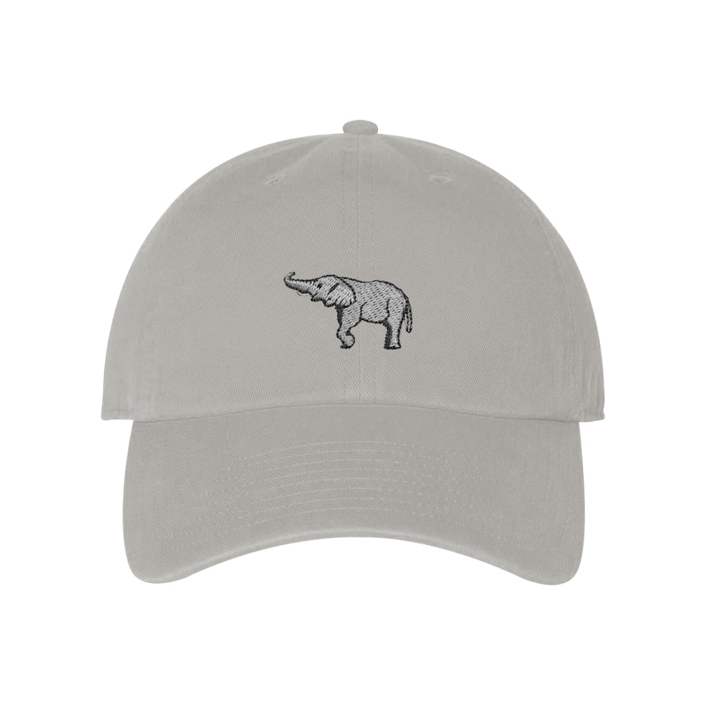 KIDS YOUTH ELEPHANT ICON LIGHT GRAY BASEBALL CAP HAT SAFARI PARK