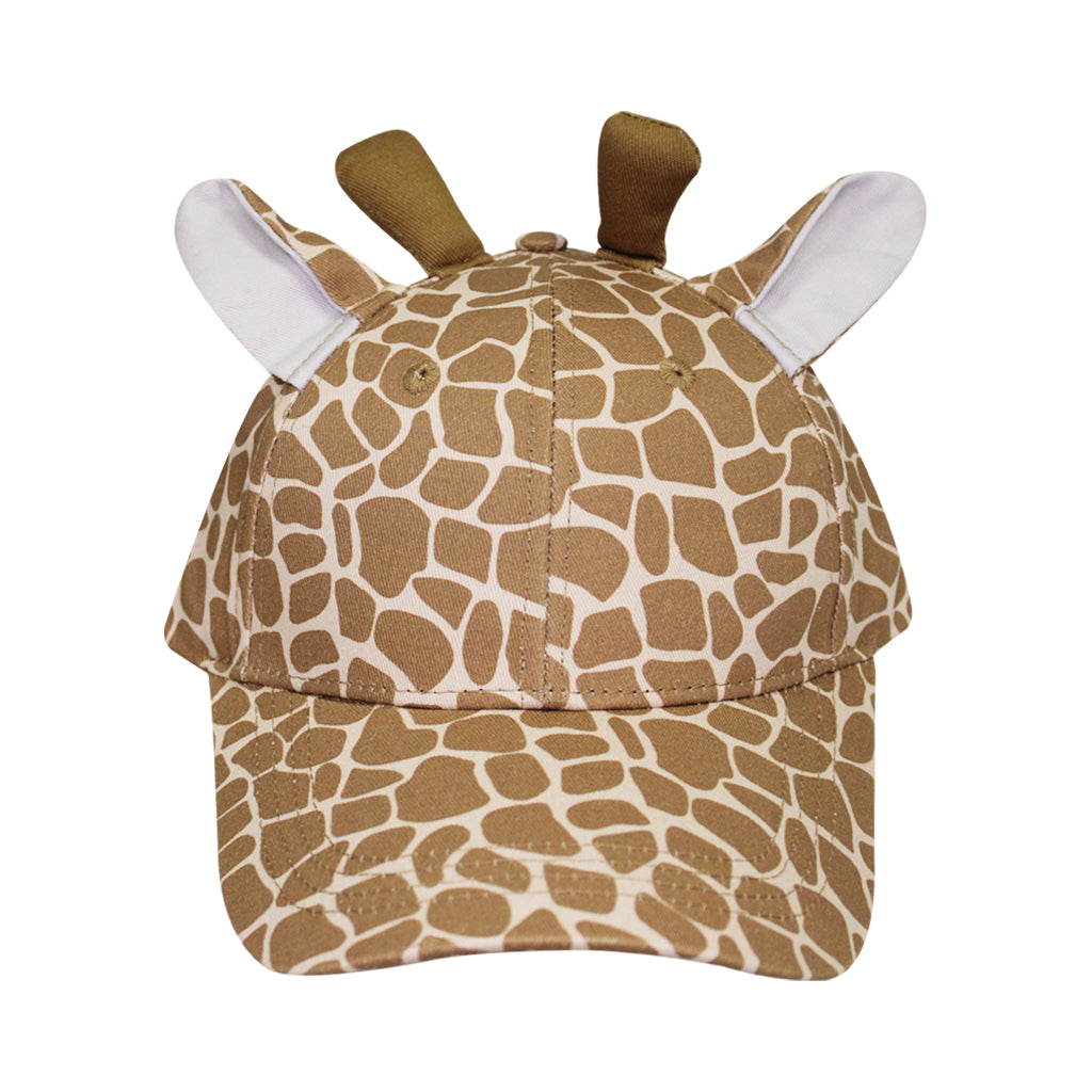 YOUTH KIDS GIRAFFE PRINT BASEBALL HAT WITH EARS AND OCCICONES