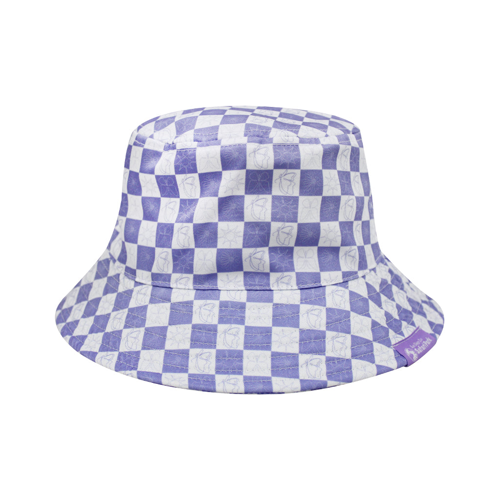 BUTTERFLY CHECK GIRLS YOUTH BUCKET HAT