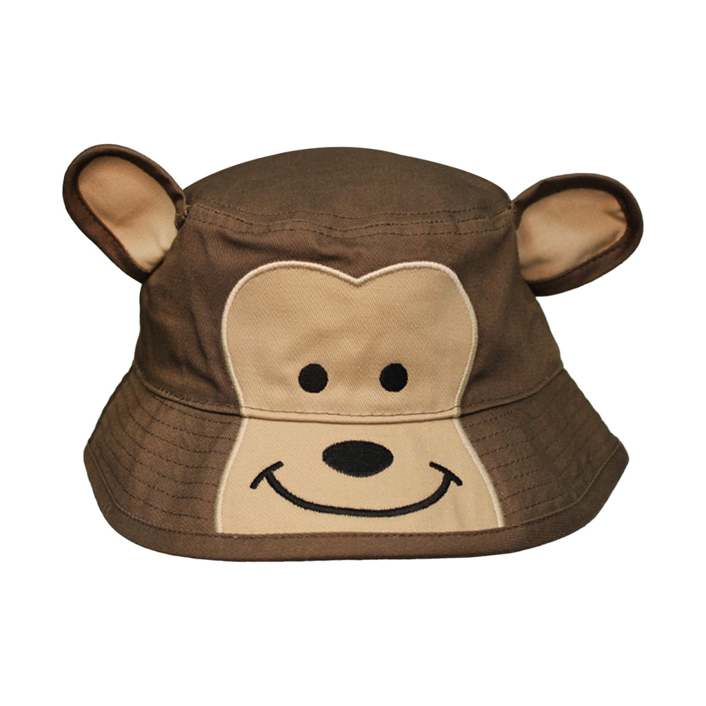 MONKEY EARS BUCKET HAT BROWN TAN YOUTH KIDS HAT