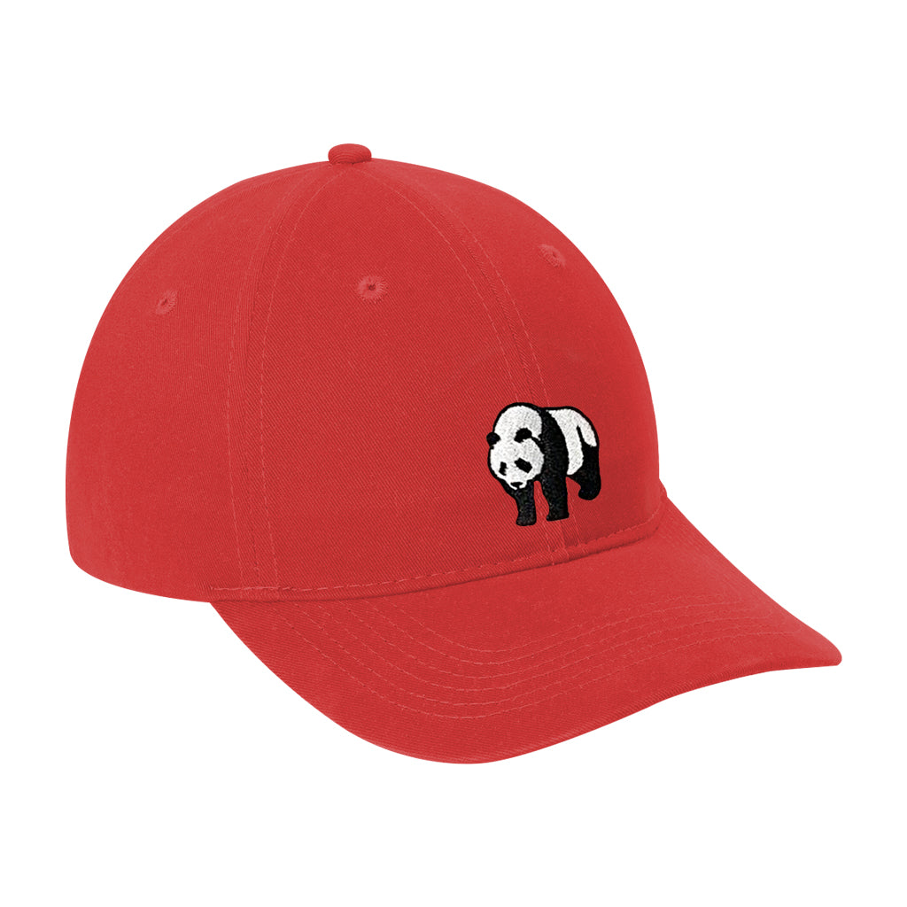 Panda Icon Kids Baseball Cap - Red