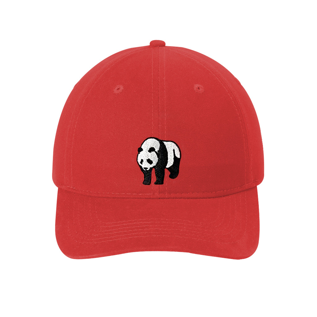 PANDA ICON WALKING RED KIDS BASEBALL CAP HAT 