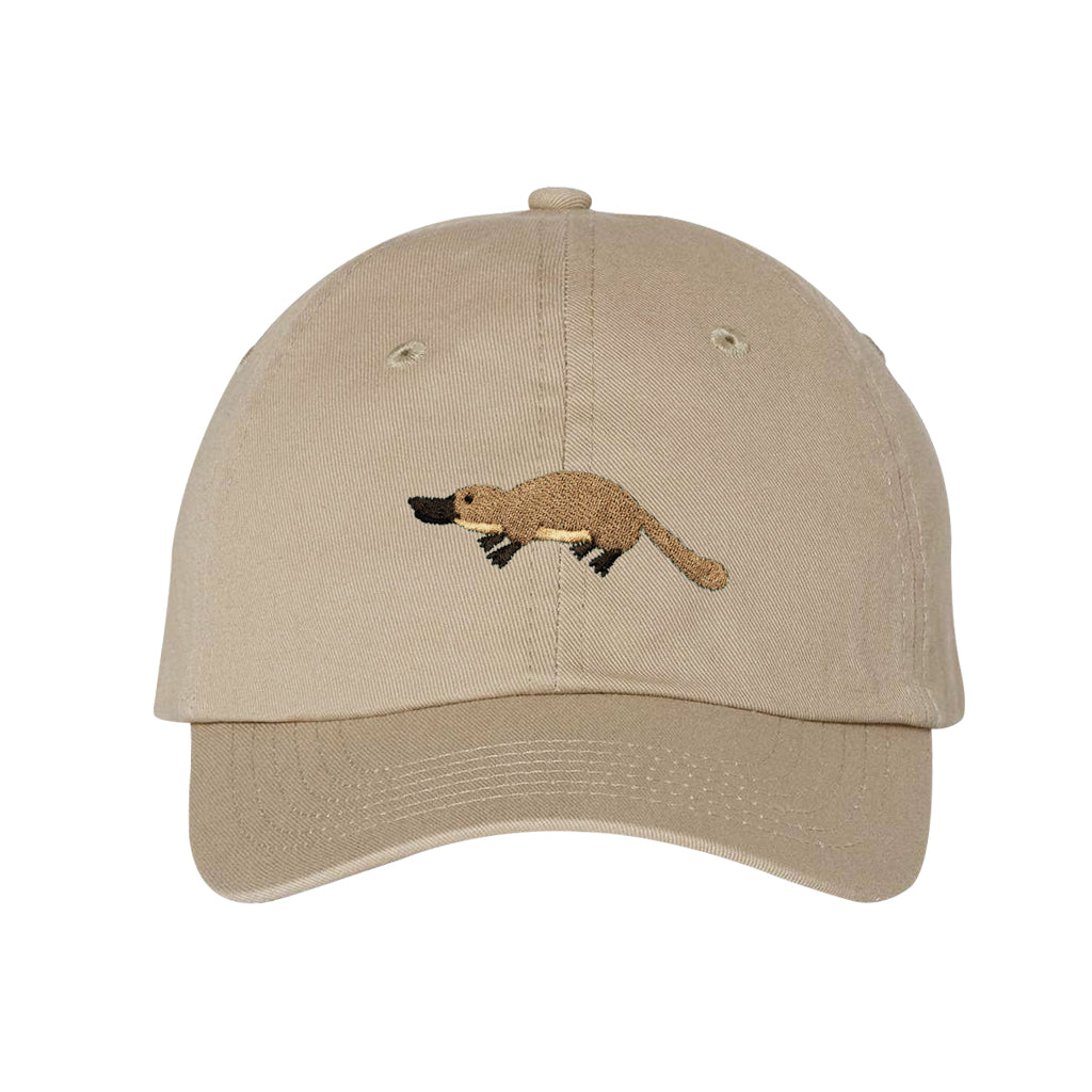 Platypus Icon Kids Baseball Cap Sandstone Brushed Cotton Hat