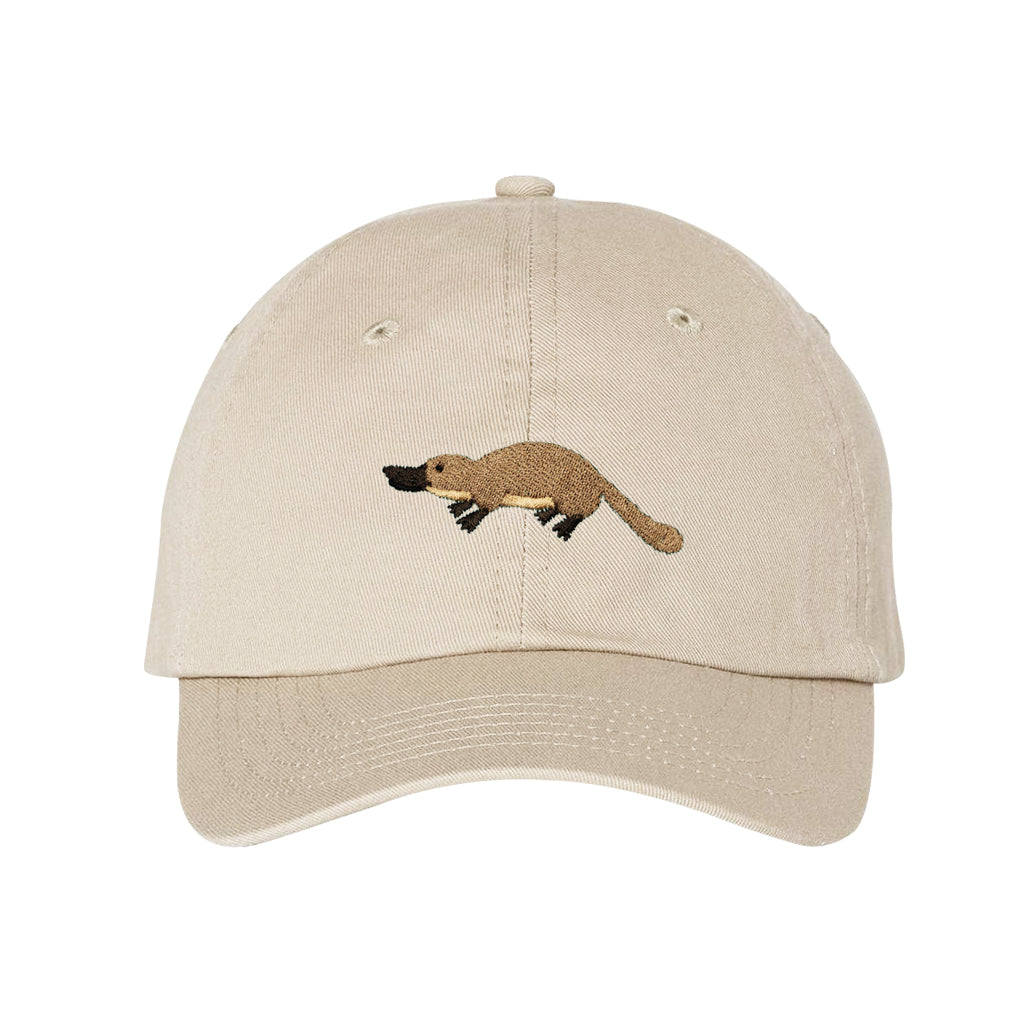 Platypus Icon Kids Baseball Cap Sandstone Brushed Cotton Hat