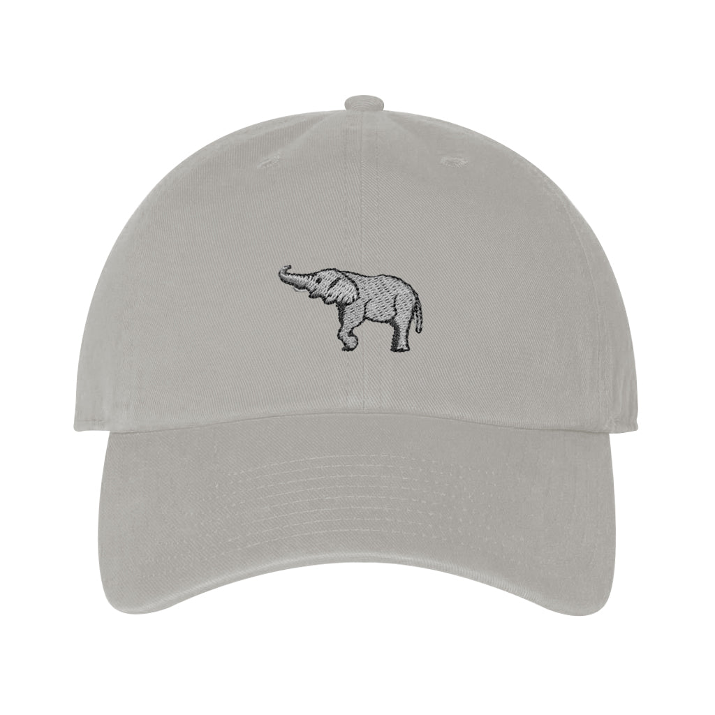 Elephant Icon Baseball Cap - Light Gray
