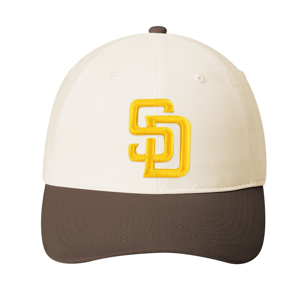 SDZWA x San Diego Padres 9FORTY Baseball Cap - Cream & Brown