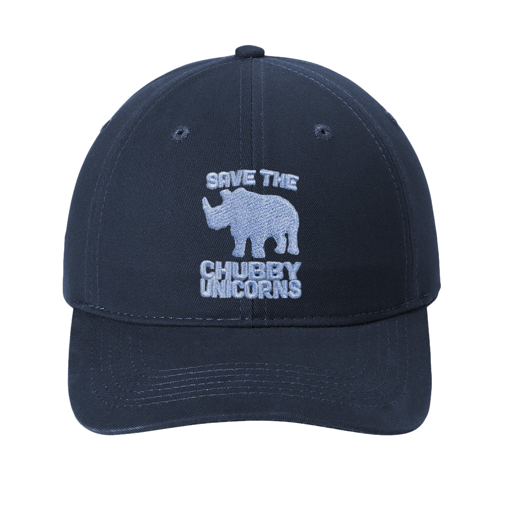 SAVE THE CHUBBY UNICORNS NAVY TONAL EMBROIDERED RHINO DESIGN SDZWA
