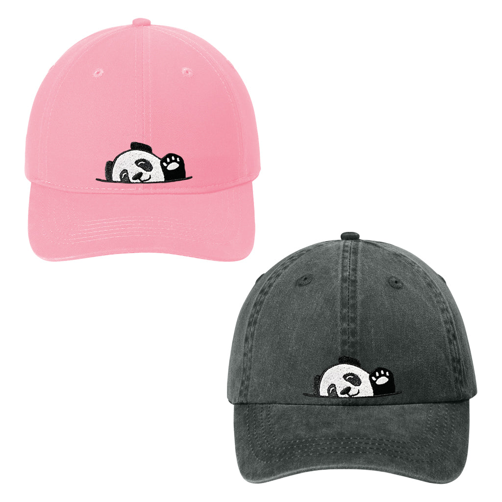 KIDS PINK OR GRAPHITE GRAY PANDA HI WAVE BASEBALL CAP HAT 