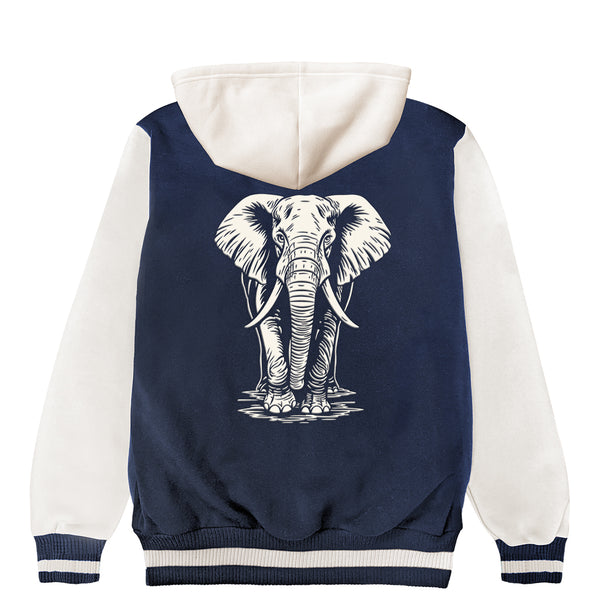 African Elephant Varsity Jacket - ShopZoo