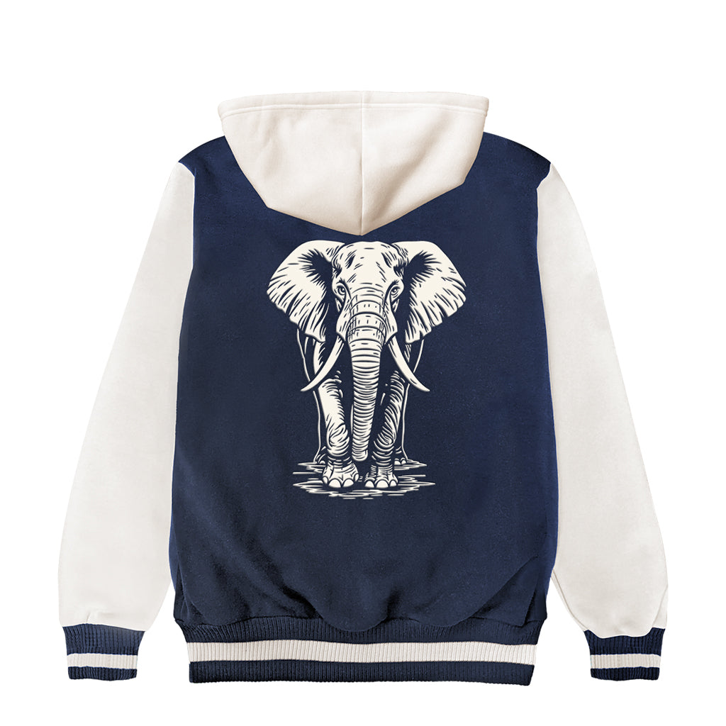 African Elephant Kids Varsity Jacket