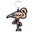 Flamingo Confetti Keychain