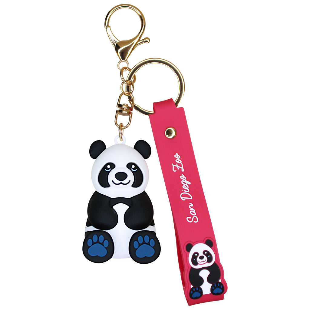 PVC GIANT PANDA WRISTLET KEYCHAIN