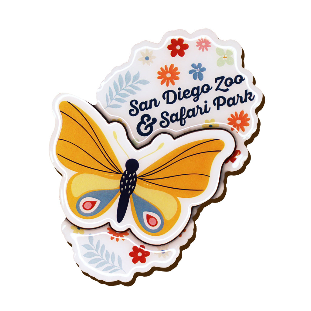 SAN DIEGO ZOO SAFARI PARK BUTTERFLY LAYERED MAGNET 