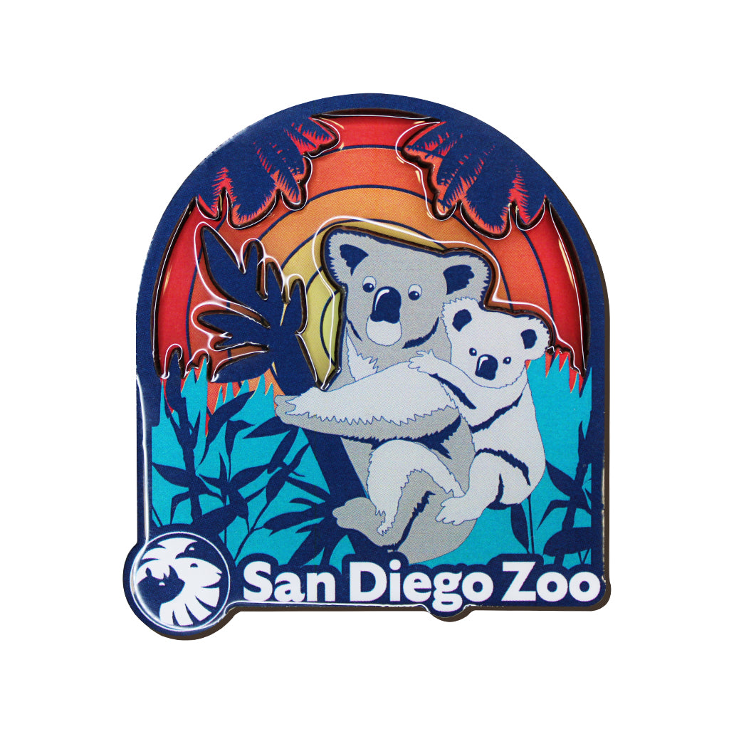 San Diego Zoo Koala Magnet Wood Composite Mom and Baby Joey