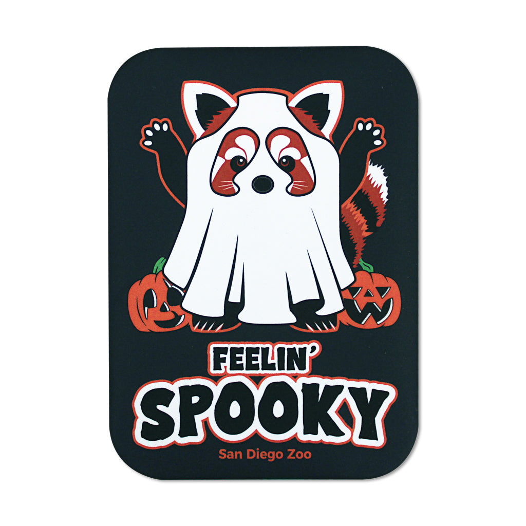 FEELIN' SPOOKY RED PANDA GHOST HALLOWEEN MAGNET