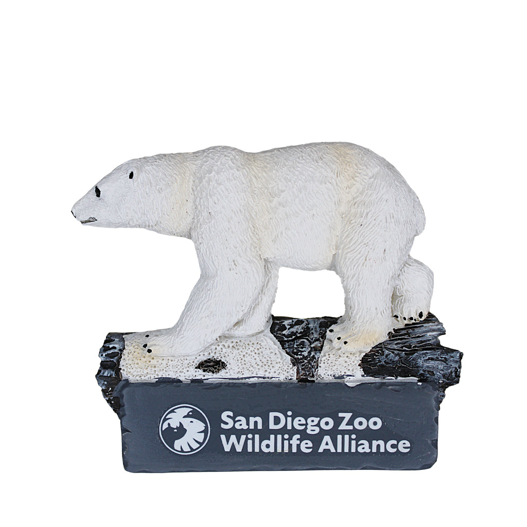 CARVED RESIN POLAR BEAR MAGNET SDZWA