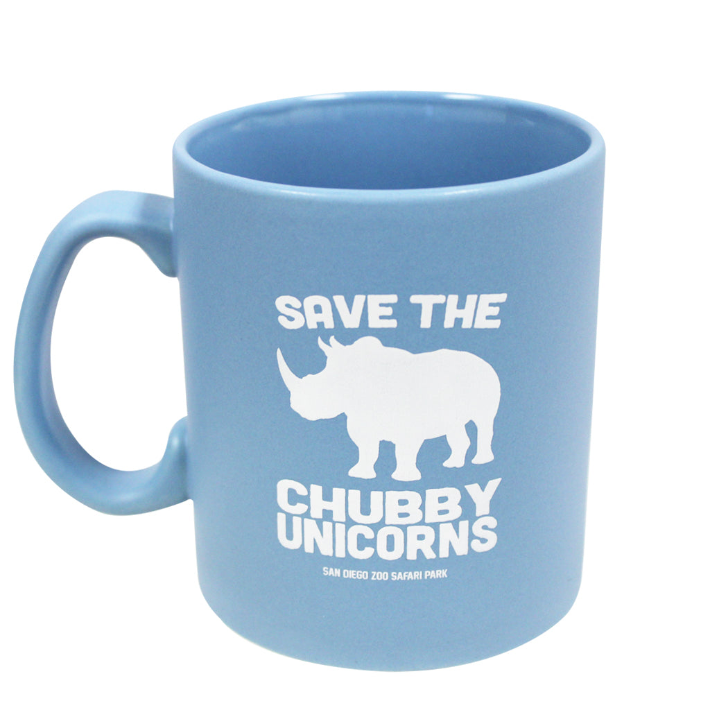 SAVE THE CHUBBY UNICORNS MATTE SKY BLUE COFFEE MUG