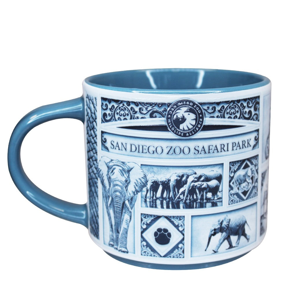 Delft-Style Elephant Mug