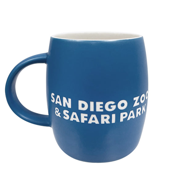 Elephant with Calf Matte Sky Blue Etched Mug - ShopZoo
