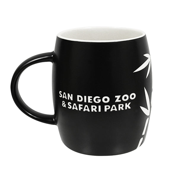 Panda with Cub Matte Black Etched Mug - ShopZoo