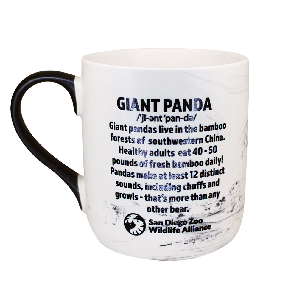 Giant Panda Mug - Black Marble