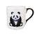 GIANT PANDA MARBLE FINISH CREAM AND BLACK COFFEE MUG