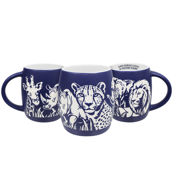 Fave 5 African Savanna Wildlife Etched Mug - ShopZoo