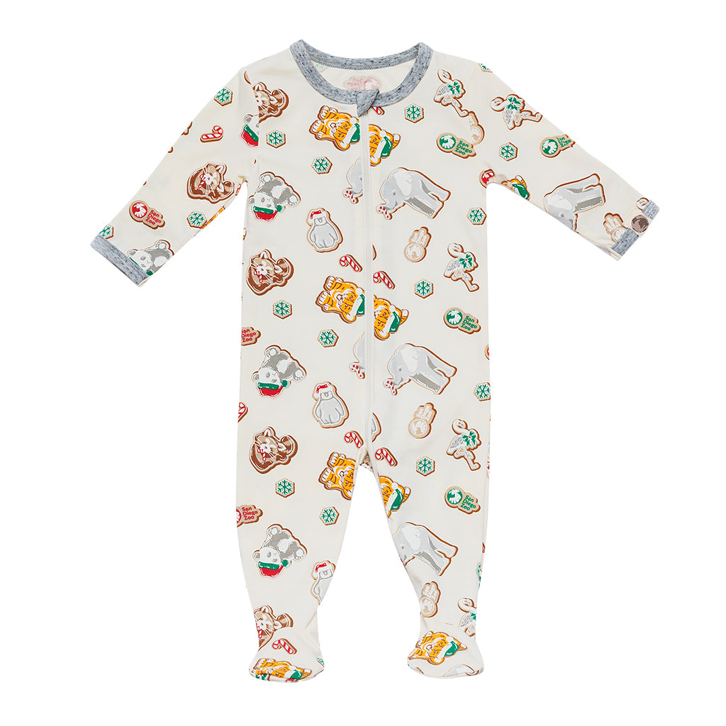 WILDLY SWEET GINGERBREAD COOKIE INFANT BABY FOOTIE ONESIE PAJAMAS PJS 