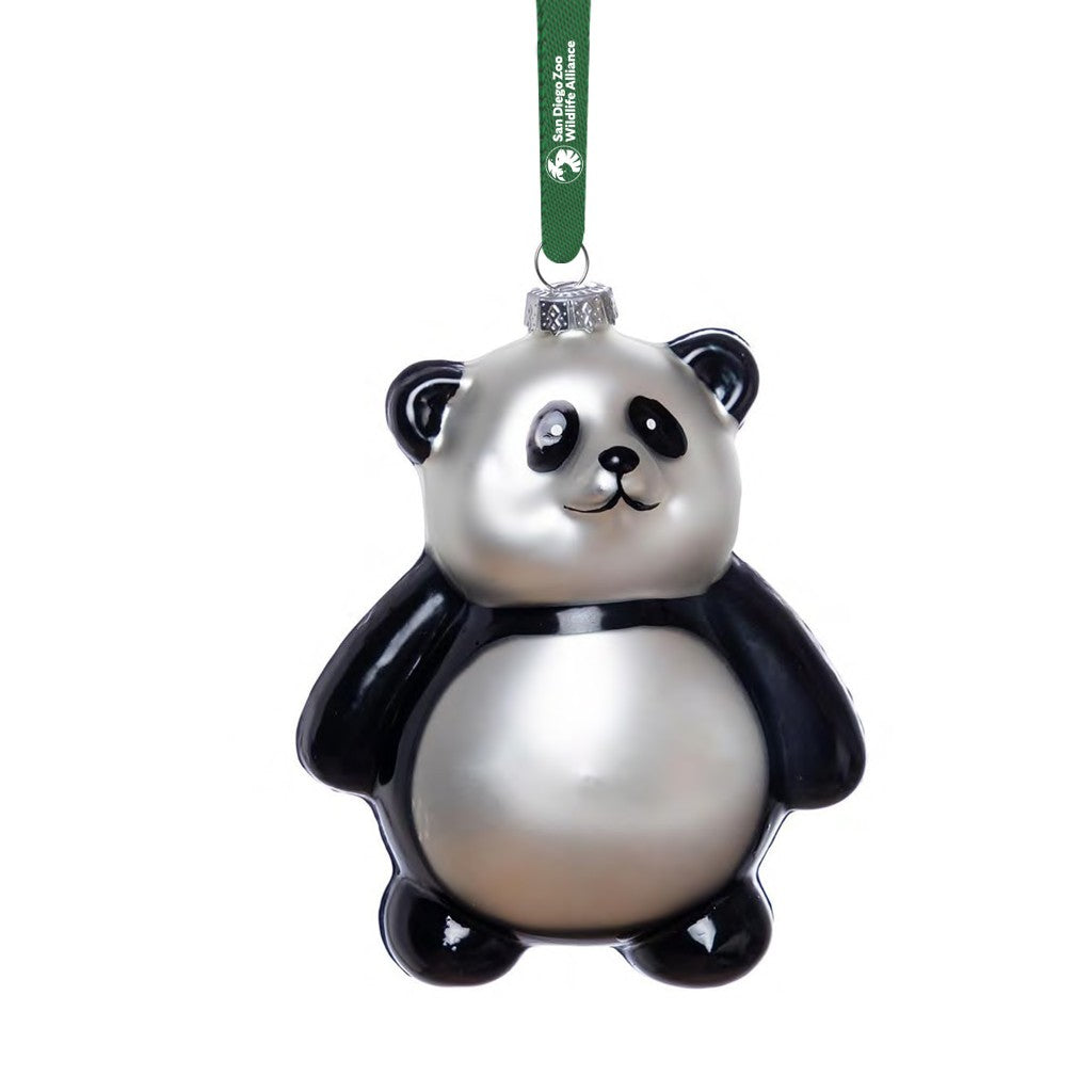 Giant Panda Blown Glass Ornament - ShopZoo