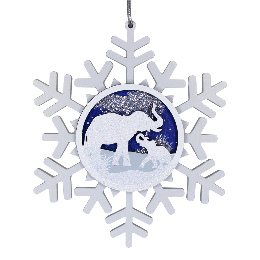 Snow Days Elephant & Giraffe Ornament Set
