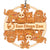 SAN DIEGO ZOO GINGERBREAD COOKIE ANIMALS WOODEN ORNAMENT
