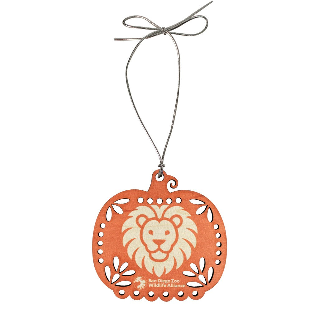 Pumpkin Lion Wooden Ornament